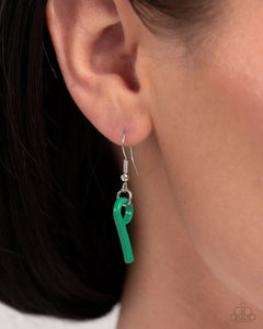 Paparazzi Fashionable Fringe & Colored Cameo Set - Green