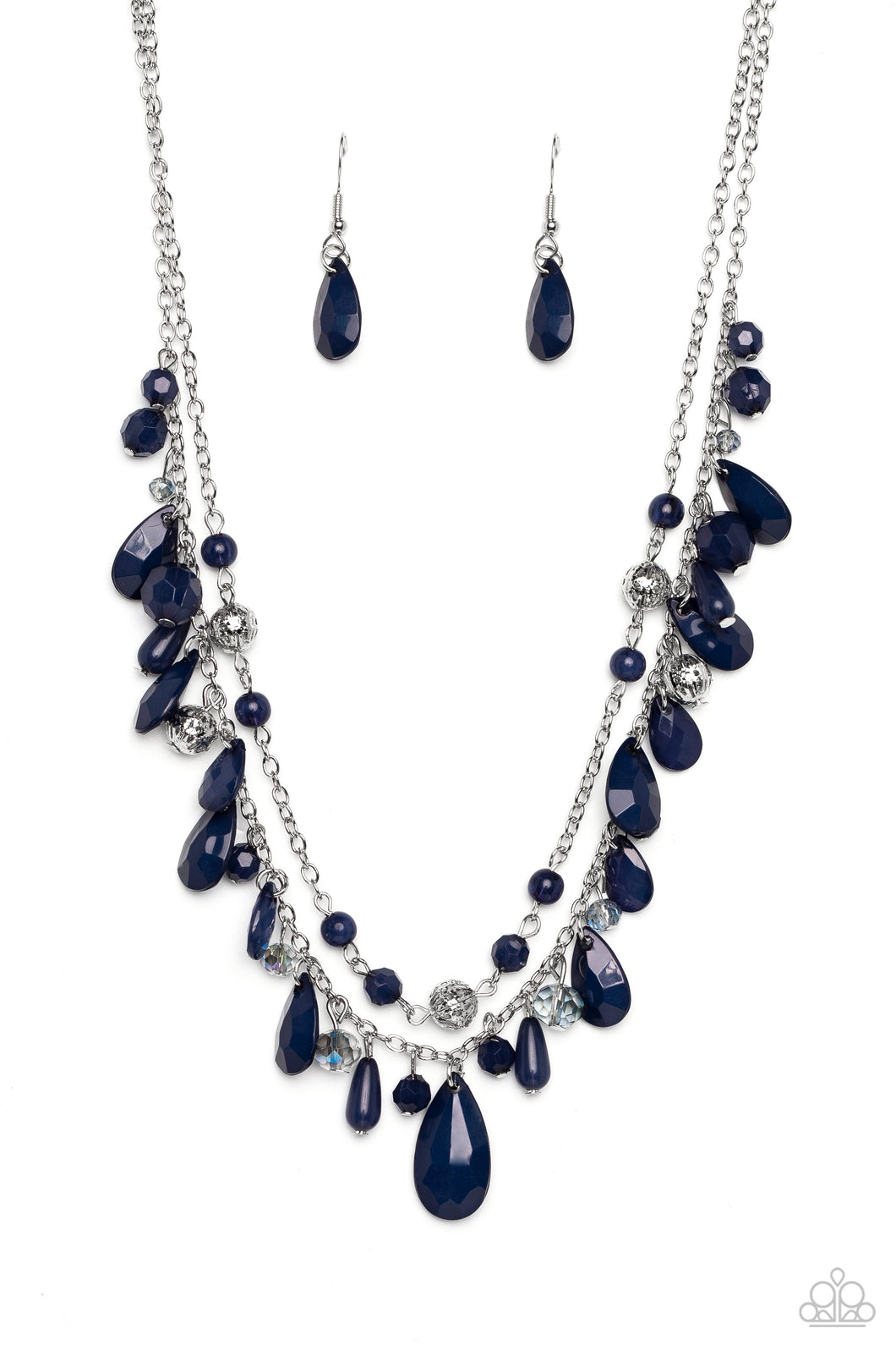 Paparazzi Flirty Flood & Paparazzi Cheeky Cascade Set - Blue