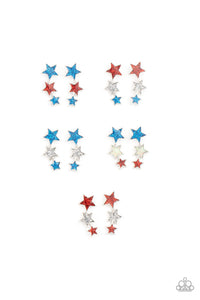 Paparazzi Starlet Shimmer Earrings - Red, White & Blue