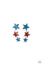 Load image into Gallery viewer, Paparazzi Starlet Shimmer Earrings - Red, White &amp; Blue
