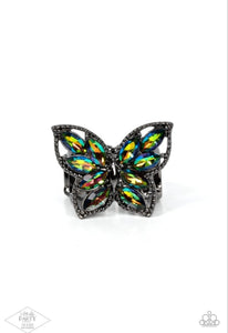 Paparazzi Fluttering Fashionista - Multi Ring Pink Diamond Life of the Party Exclusive