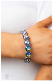 Paparazzi Number One Knockout - Blue Multi Bracelet Pink Diamond Life of the Party Exclusive